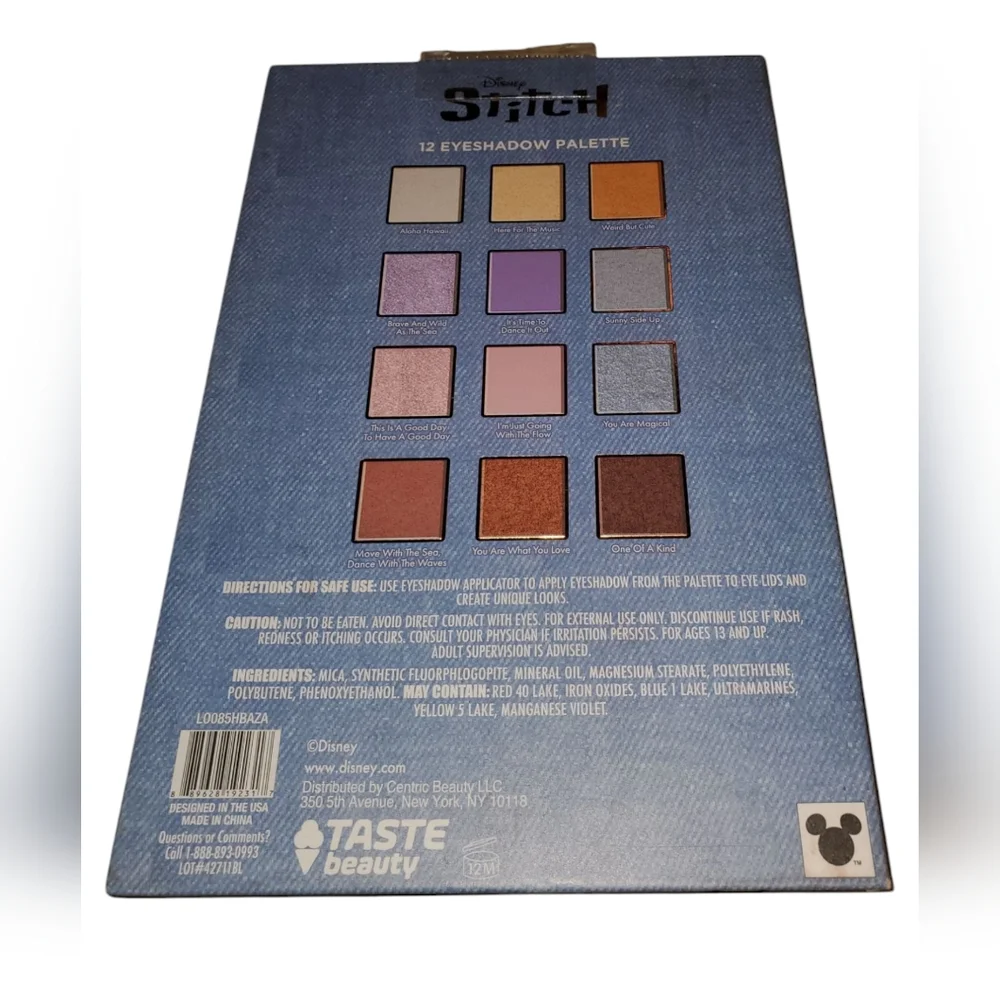 Disney's Stitch In Pineapple Eyeshadow Palette